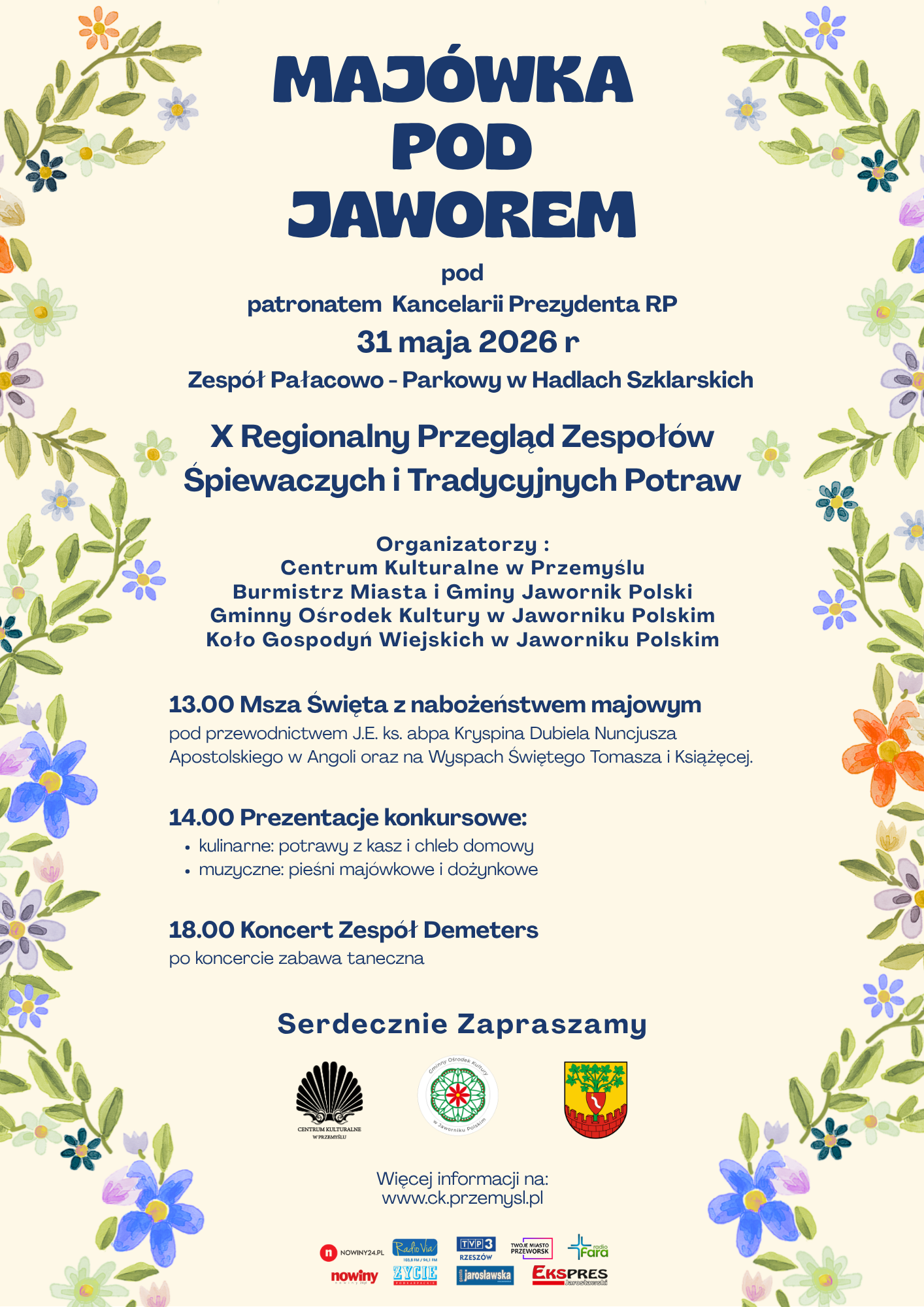 MAJÓWKA POD JAWOREM 10. Regionalny Przegląd Zespołów Śpiewaczych i Tradycyjnych Potraw