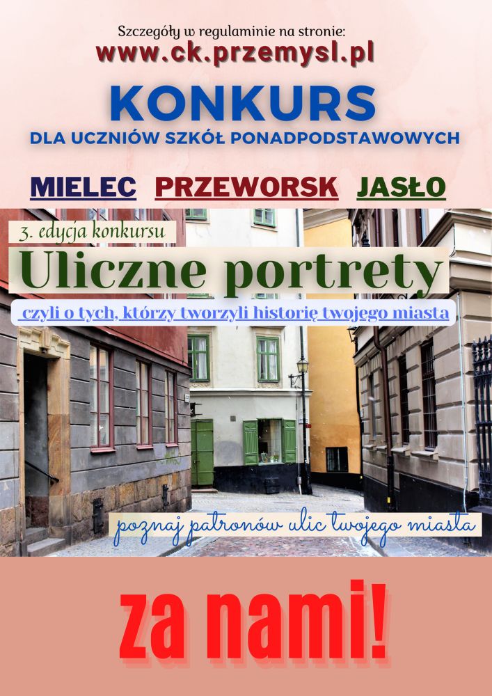 za nami konkurs dla uczniów ponadpodstawowych plakat