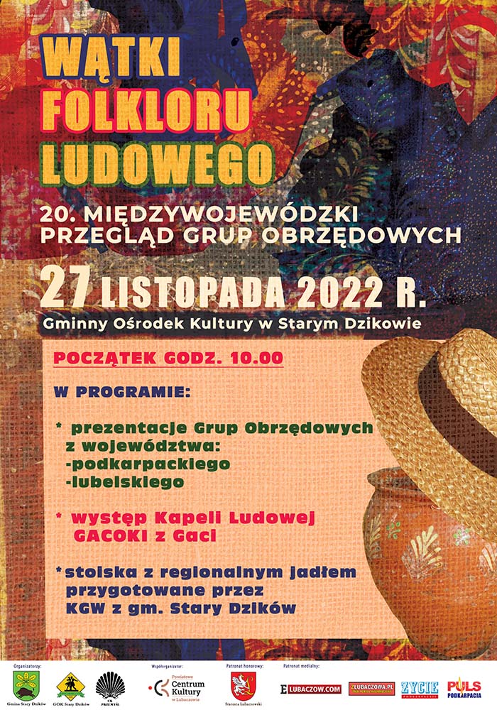 ZAPRASZAMY NA "WATKI FOLKLORU LUDOWEGO" W STARYM DZIKOWIE